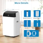 Mobile Klimaanlage 10000 BTU Fernbedienung Timer LED-Display – Bild 7