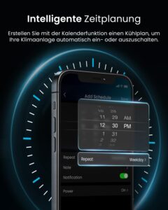 Pro Breeze Mobile Klimaanlage 12000 BTU Timer LED-Display – Bild 5