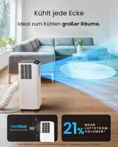 Pro Breeze Mobile Klimaanlage 14000 BTU 50m² 4-in-1 – Bild 7
