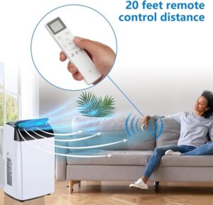 Mobile Klimaanlage 10000 BTU Fernbedienung Timer LED-Display – Bild 8