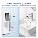 Mobile Klimaanlage 35m² Fernbedienung Timer LED-Display – Bild 4