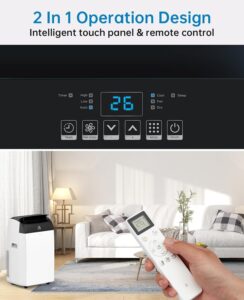 Mobile Klimaanlage 10000 BTU Fernbedienung Timer LED-Display – Bild 3