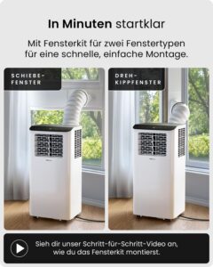 Pro Breeze Mobile Klimaanlage 14000 BTU 50m² 4-in-1 – Bild 4
