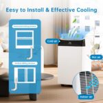 Mobile Klimaanlage 10000 BTU Fernbedienung Timer LED-Display – Bild 5