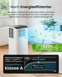 Pro Breeze Mobile Klimaanlage 12000 BTU Timer LED-Display – Bild 6