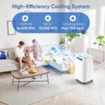 Mobile Klimaanlage 14000 BTU 200m² 4-in-1 Fernbedienung – Bild 9