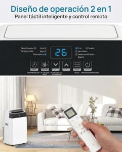 Mobile Klimaanlage 35m² Fernbedienung Timer LED-Display – Bild 7